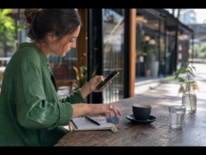 Australian saver organising everyday spending with a no-fee bank card